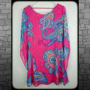 Pink owl tunic